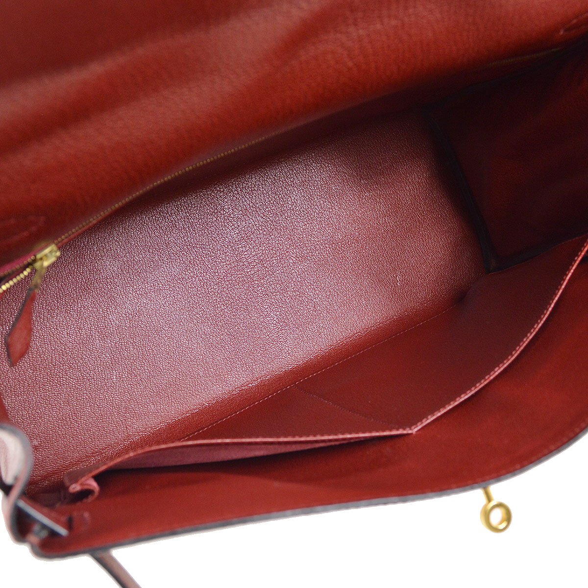 HERMES 2000 KELLY 35 RETOURNE Rouge H Chevre Toile H
