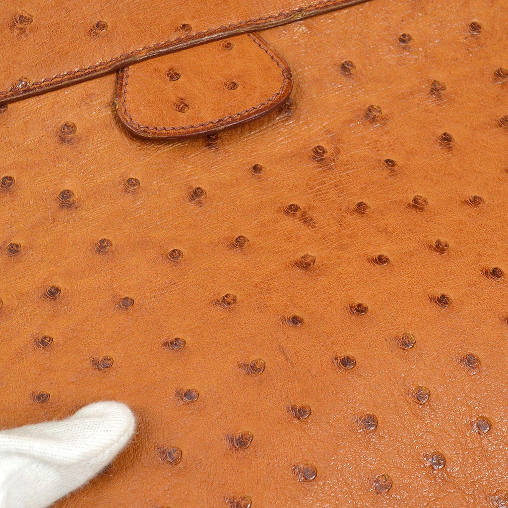 HERMES Muzo Chestnut Ostrich