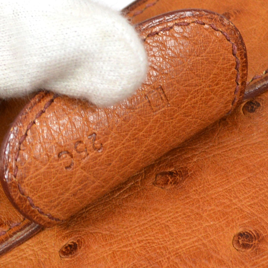 HERMES Muzo Chestnut Ostrich