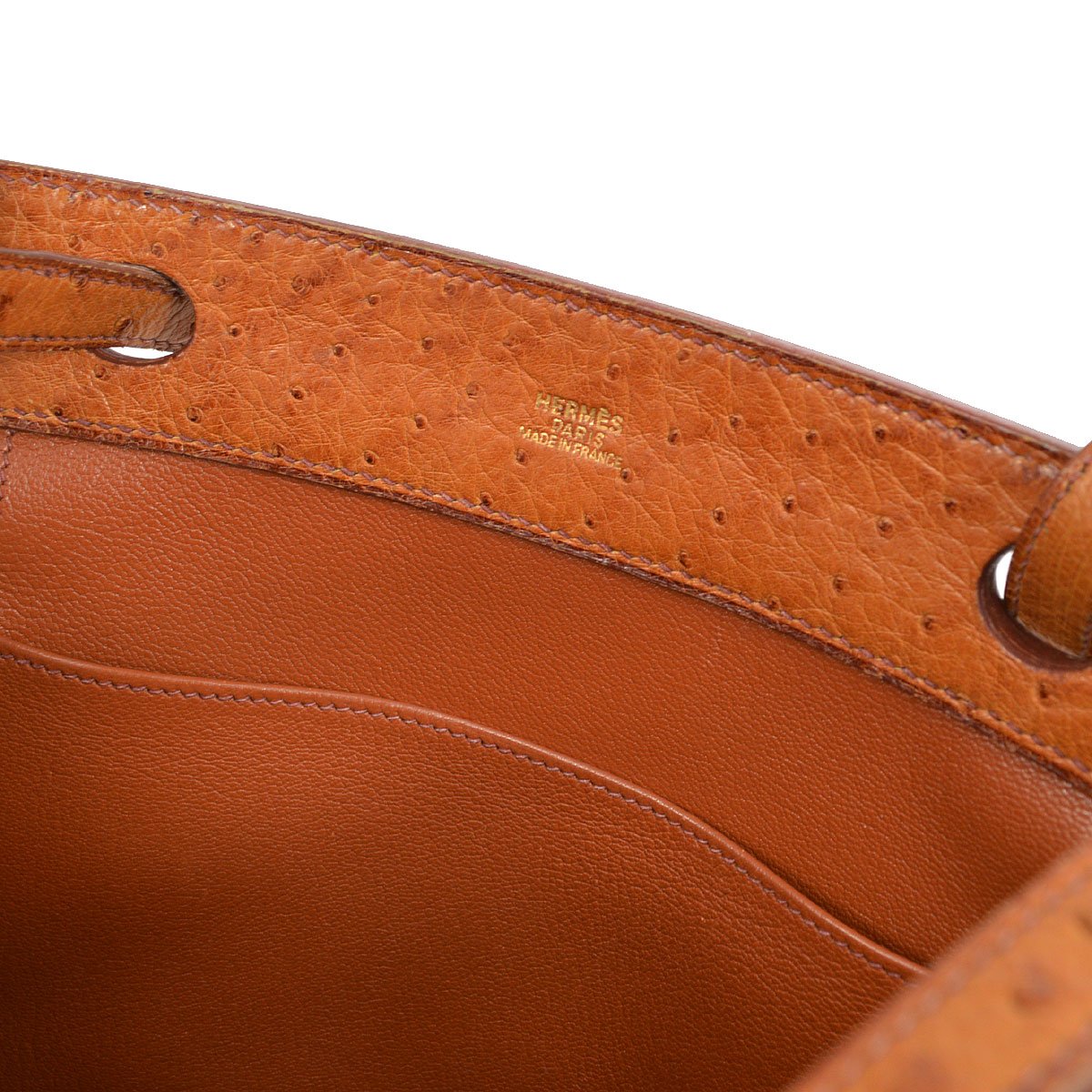 HERMES Muzo Chestnut Ostrich