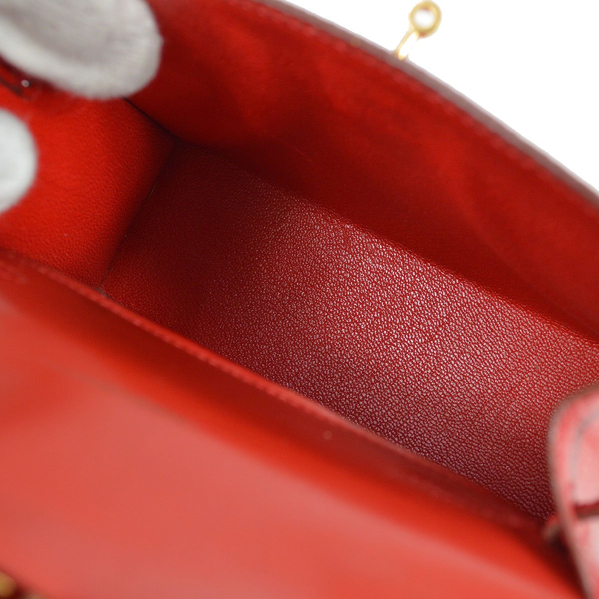 HERMES 1992 KELLY 15 SELLIER Rouge Lizard