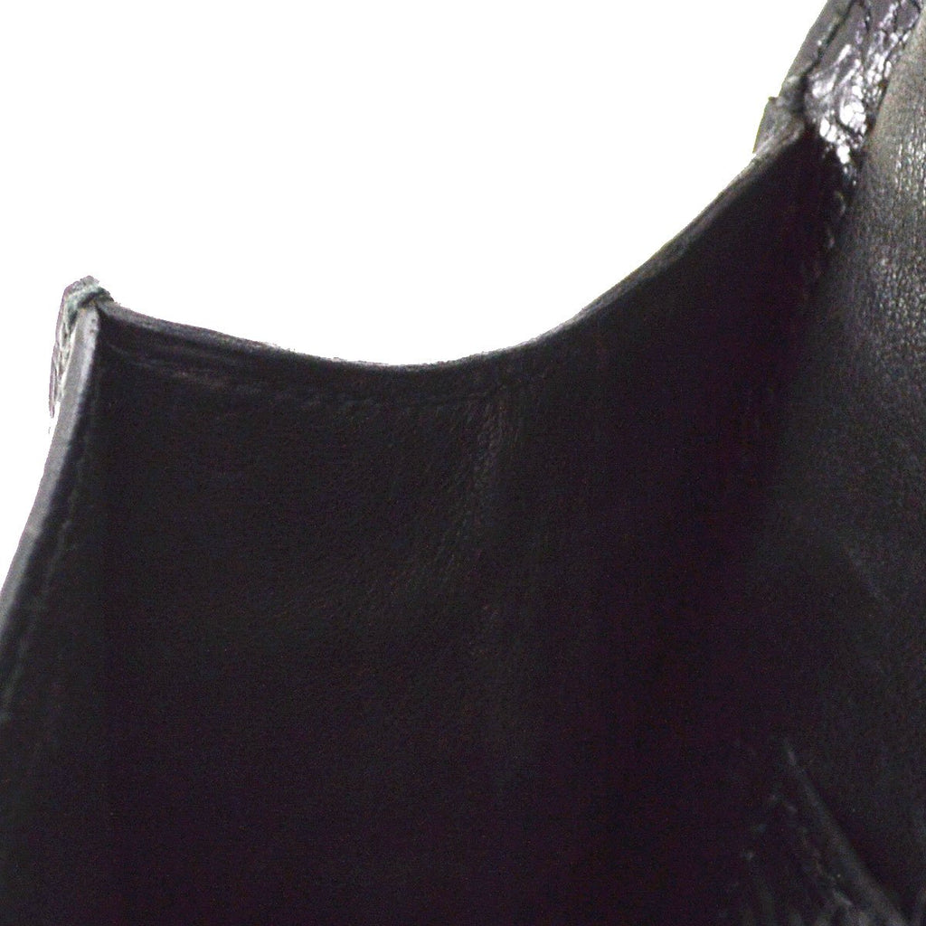 HERMES 1979 Shoulder Bag Black Crocodile