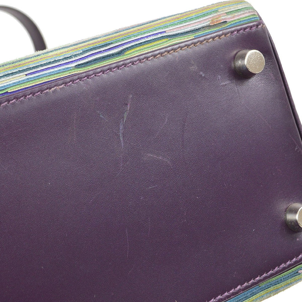 HERMES KELLY 32 RETOURNE Vibrato Box Calf Raisin
