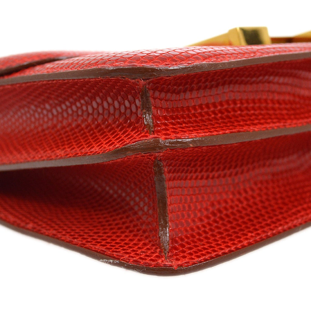 HERMES MINI CONSTANCE 18 Rouge Lizard