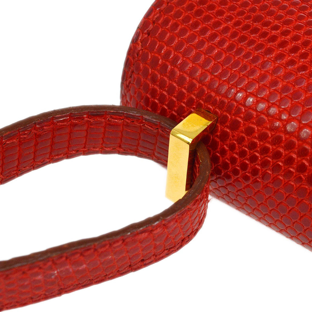 HERMES MINI CONSTANCE 18 Rouge Lizard