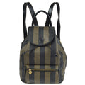 FENDI 1980s Pequin Pattern Backpack