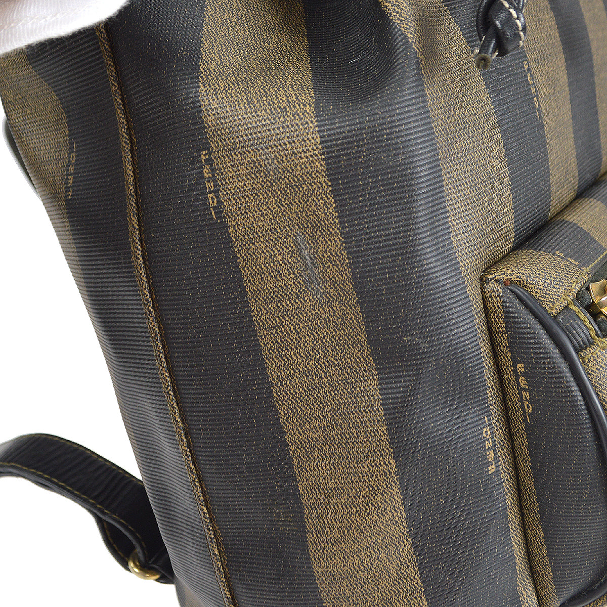 FENDI 1980s Pequin Pattern Backpack