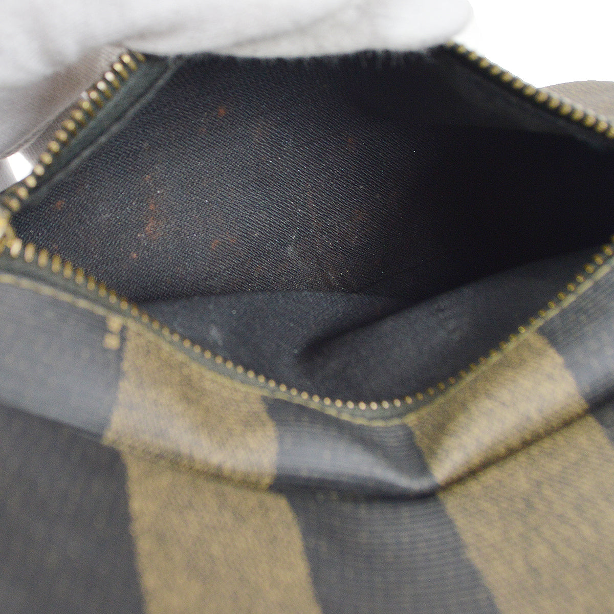FENDI 1980s Pequin Pattern Backpack
