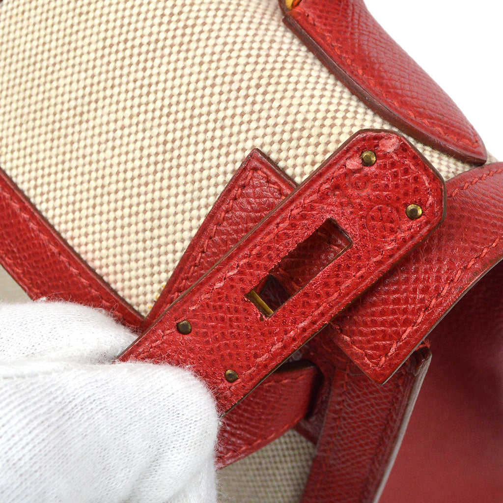 HERMES KELLY 28 SELLIER Toile H Courchevel