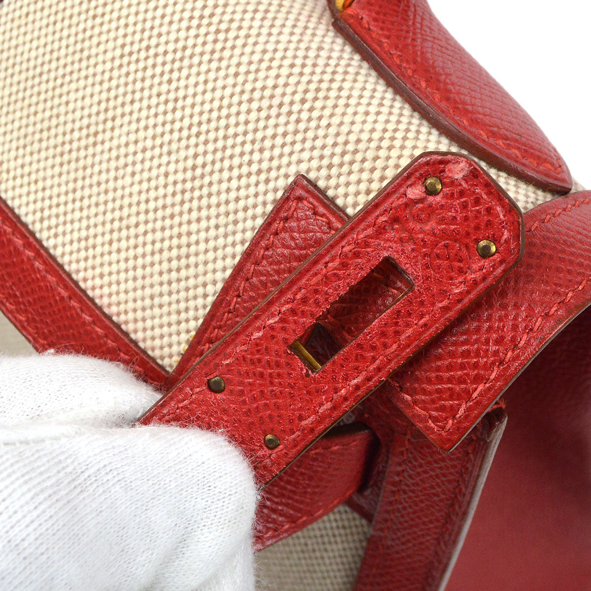 HERMES KELLY 28 SELLIER Toile H Courchevel