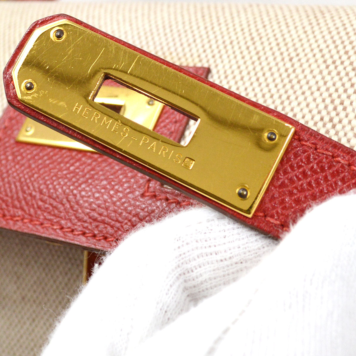 HERMES KELLY 28 SELLIER Toile H Courchevel
