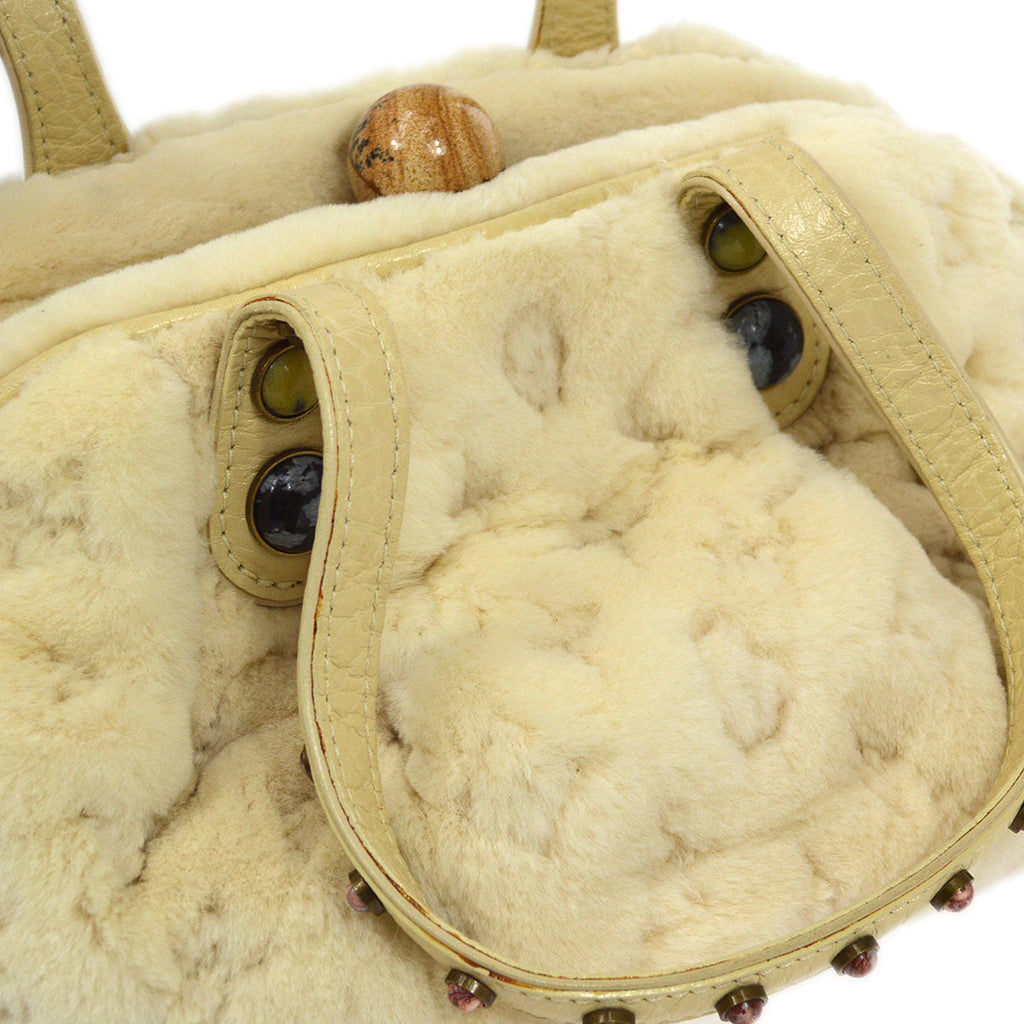 LOUIS VUITTON Cabochon Demi Lune Cream MINK