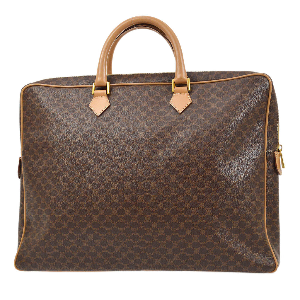CELINE M14 Macadam Pattern Business Bag Brown