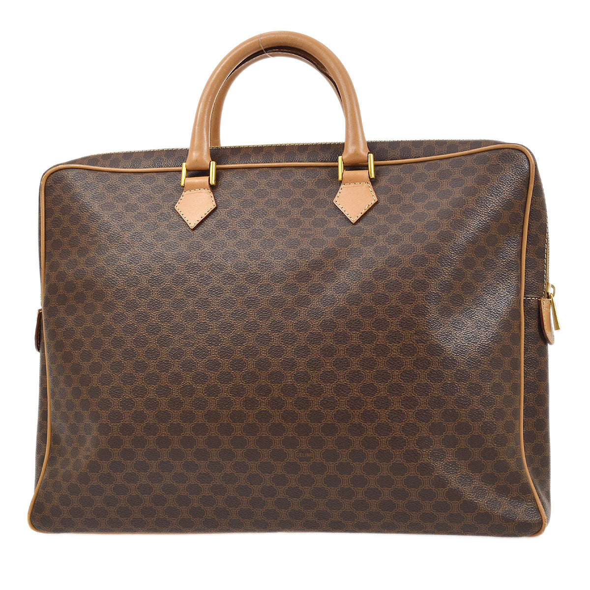 CELINE M14 Macadam Pattern Business Bag Brown