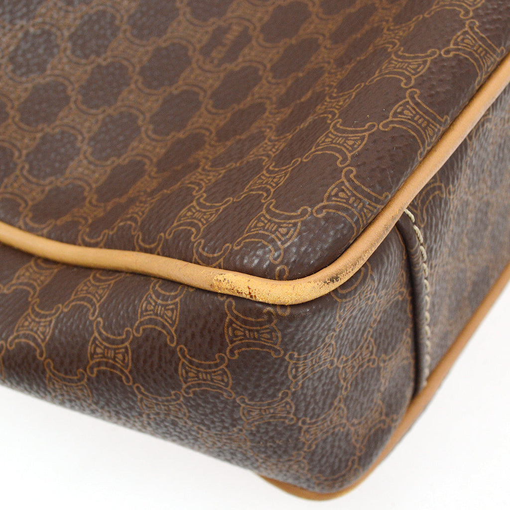 CELINE M14 Macadam Pattern Business Bag Brown