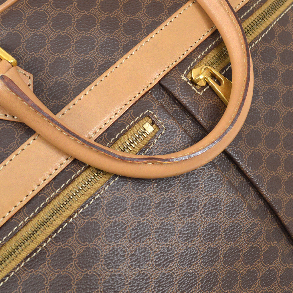 CELINE M14 Macadam Pattern Business Bag Brown