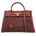 HERMES 2002 KELLY 35 RETOURNE Rouge H Crinoline