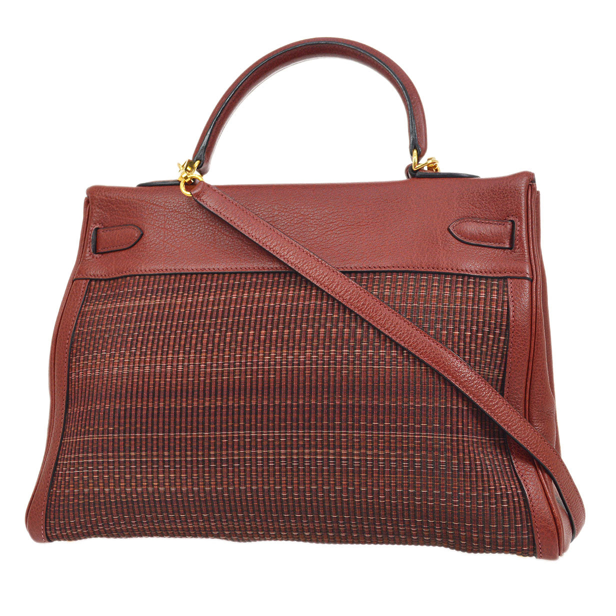 HERMES 2002 KELLY 35 RETOURNE Rouge H Crinoline