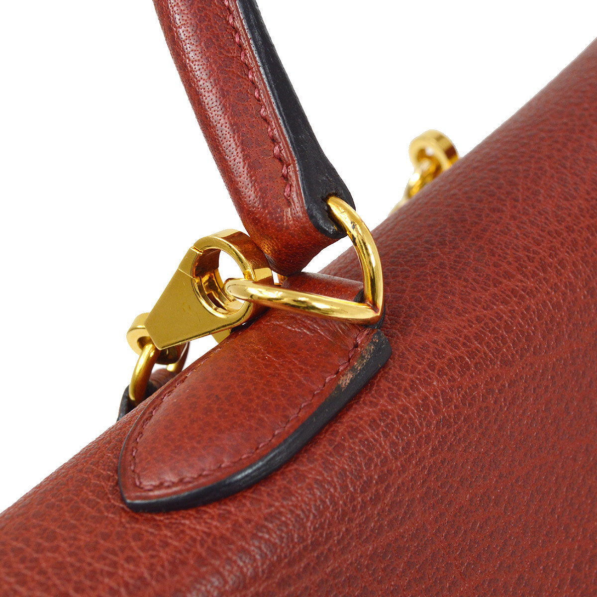 HERMES 2002 KELLY 35 RETOURNE Rouge H Crinoline