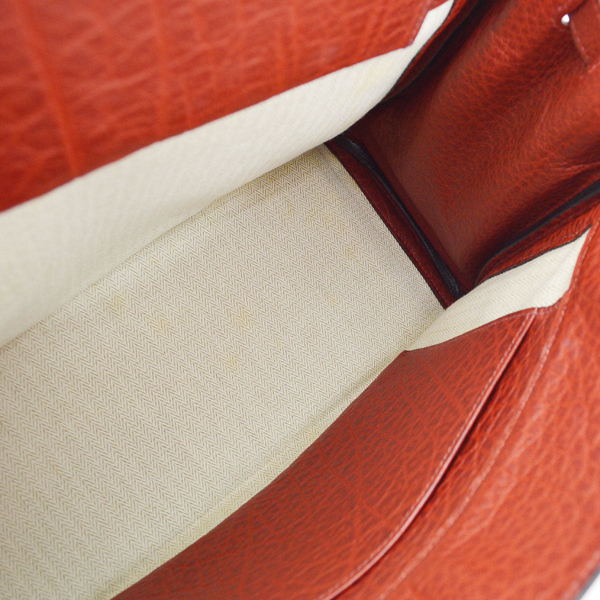 HERMES 2002 KELLY 35 RETOURNE Rouge H Crinoline