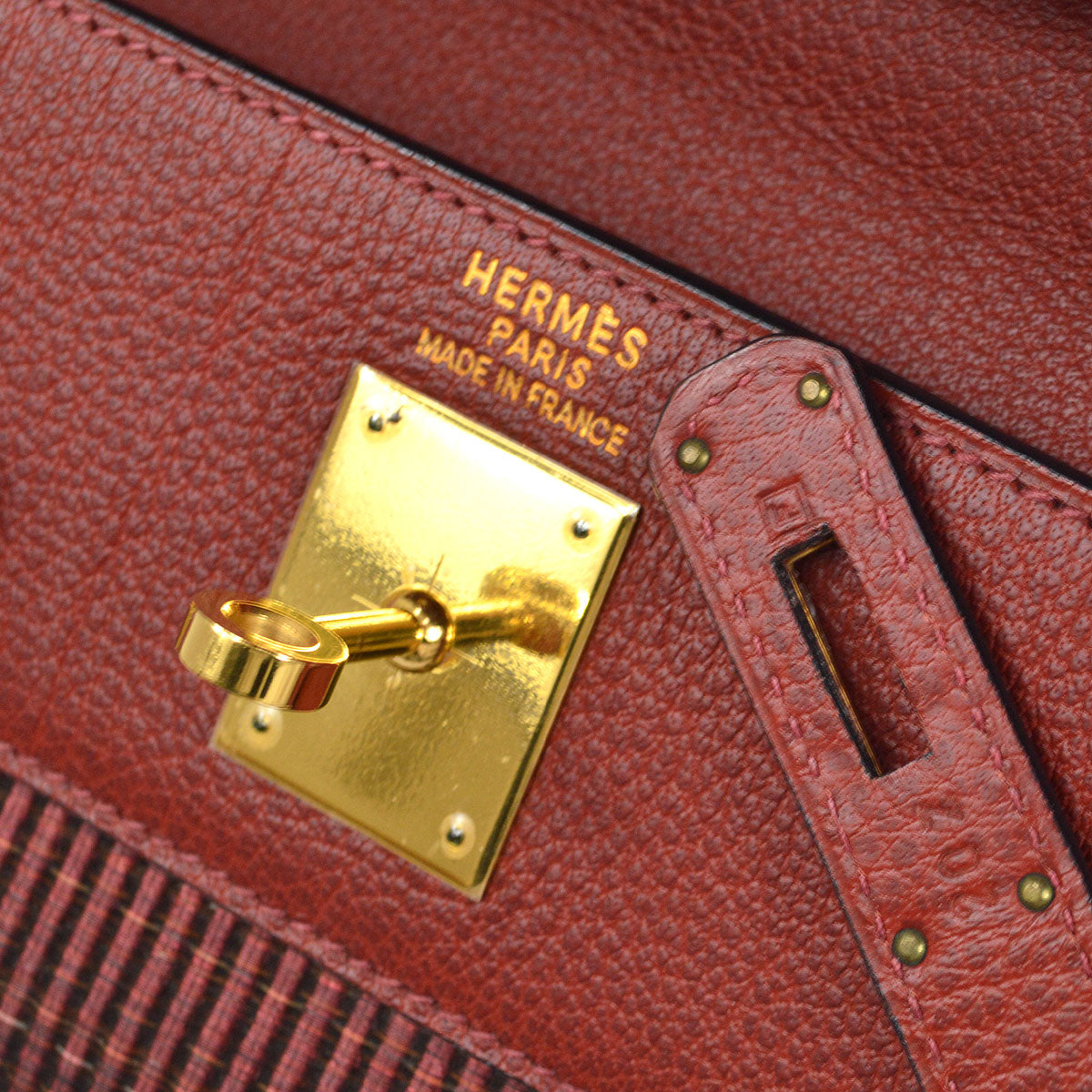 HERMES 2002 KELLY 35 RETOURNE Rouge H Crinoline