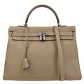 HERMES 2005 Kelly 35 Taurillon Clemence Gris Tourterelle
