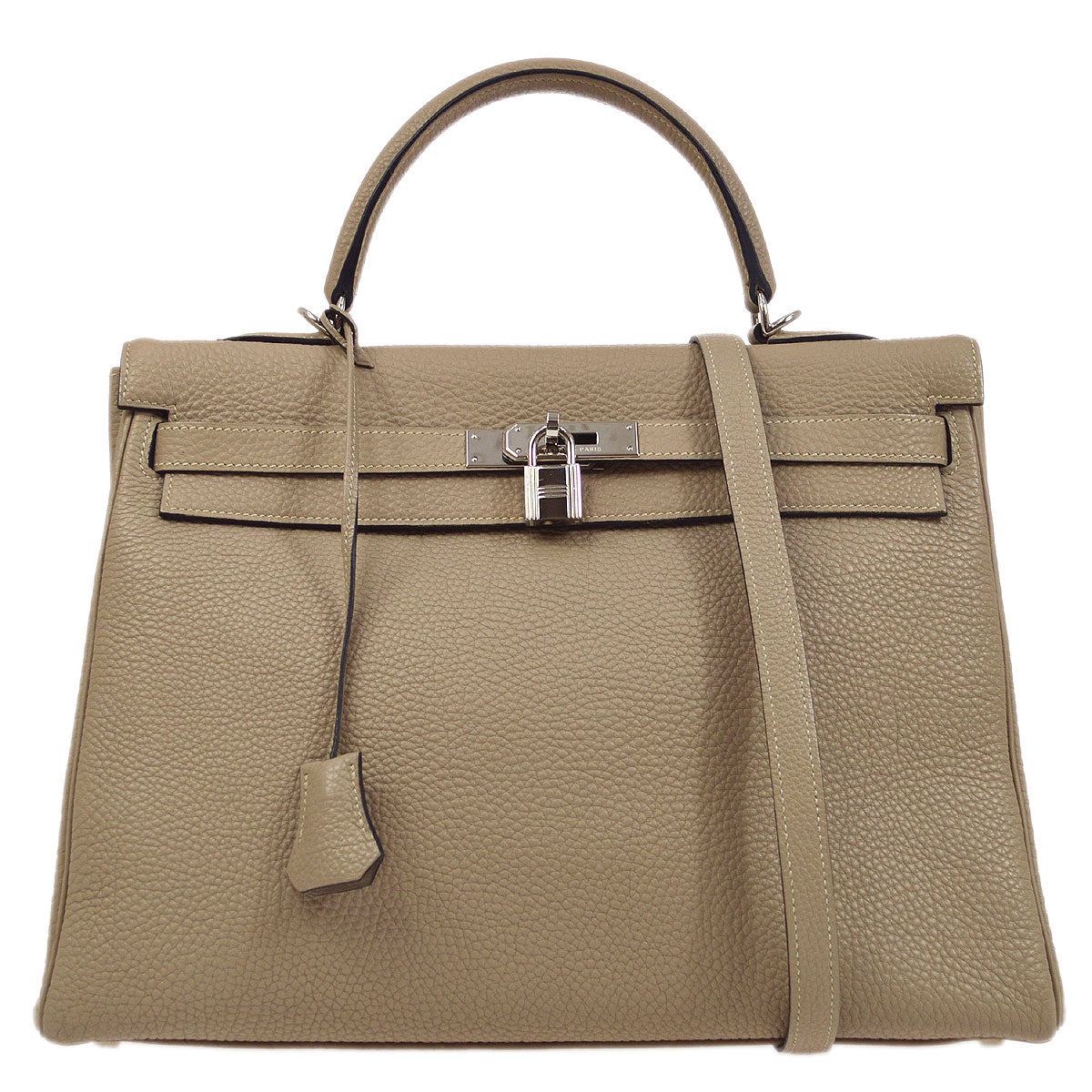 HERMES 2005 Kelly 35 Taurillon Clemence Gris Tourterelle