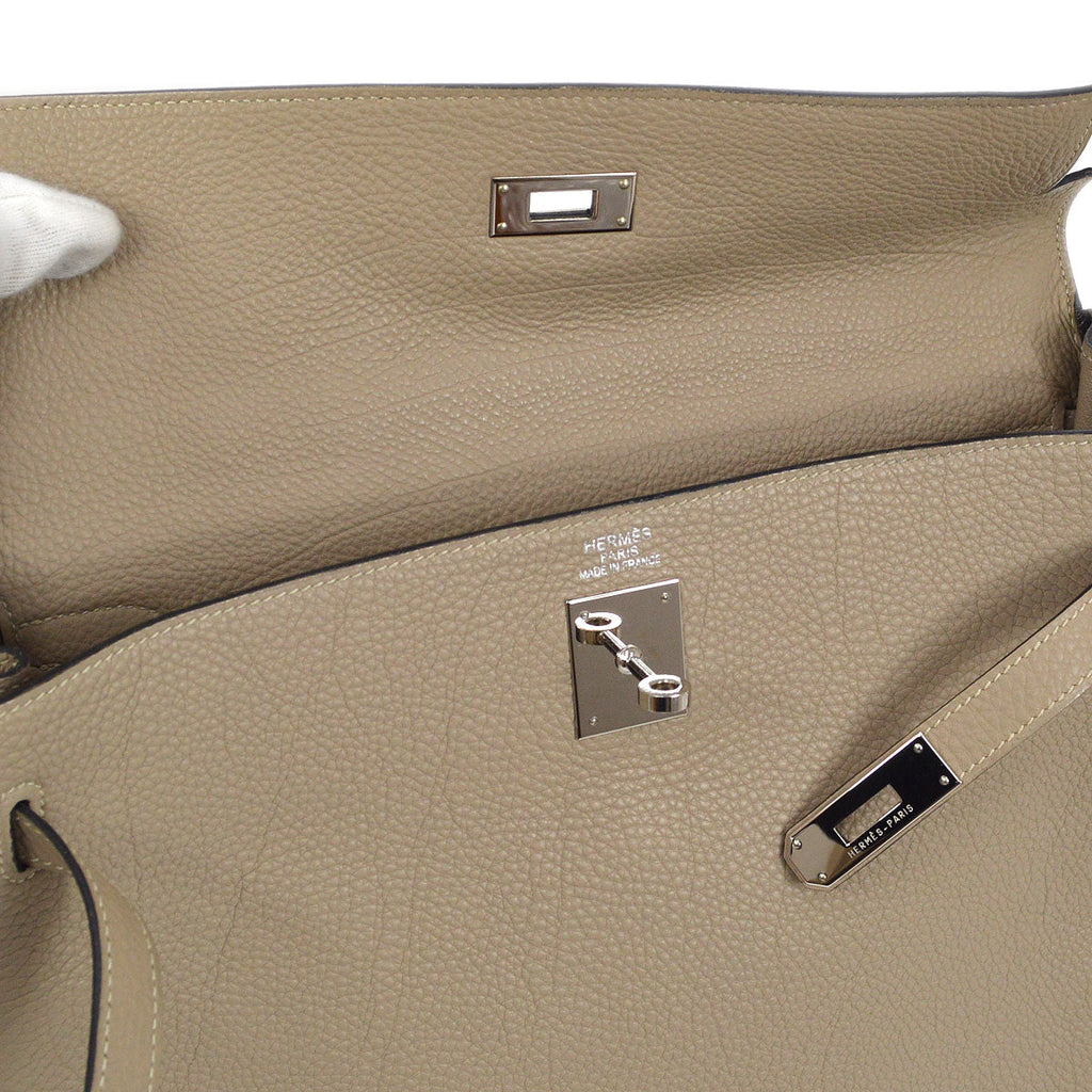HERMES 2005 Kelly 35 Taurillon Clemence Gris Tourterelle