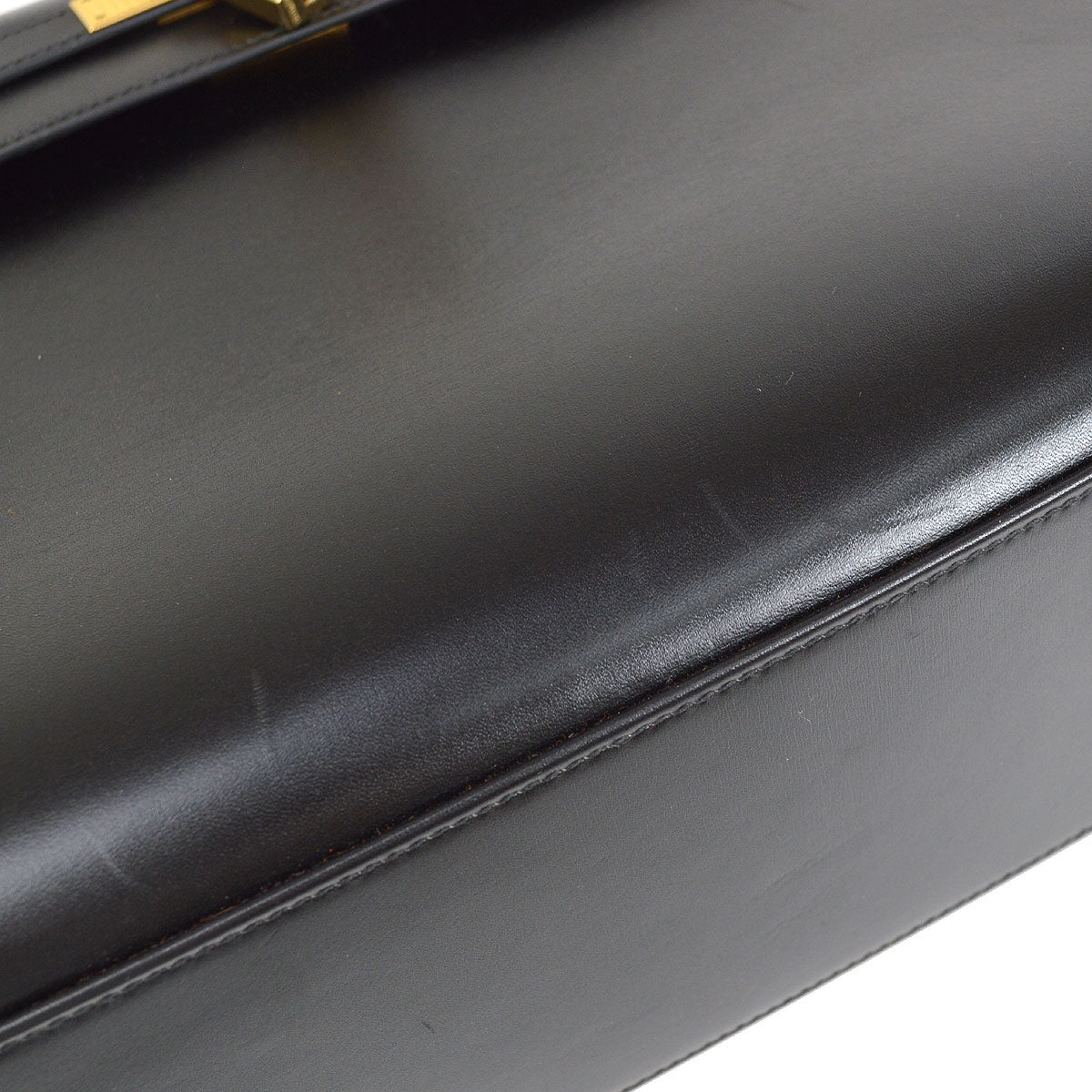 HERMES KELLY GUILLOCHE 32 SELLIER Black Box Calf