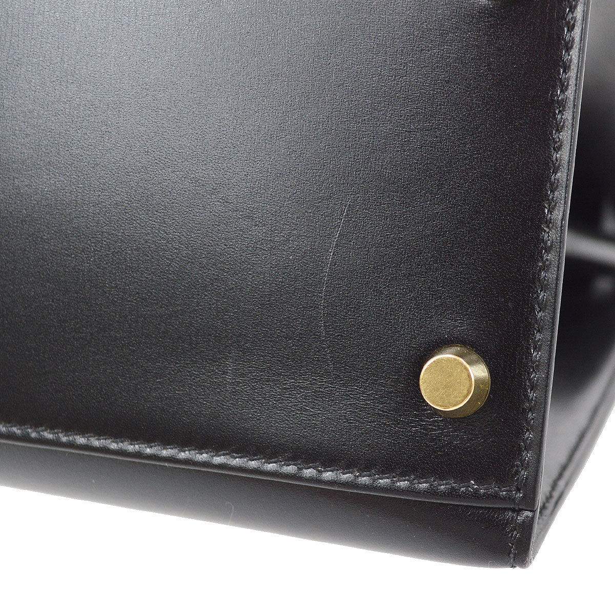 HERMES KELLY GUILLOCHE 32 SELLIER Black Box Calf