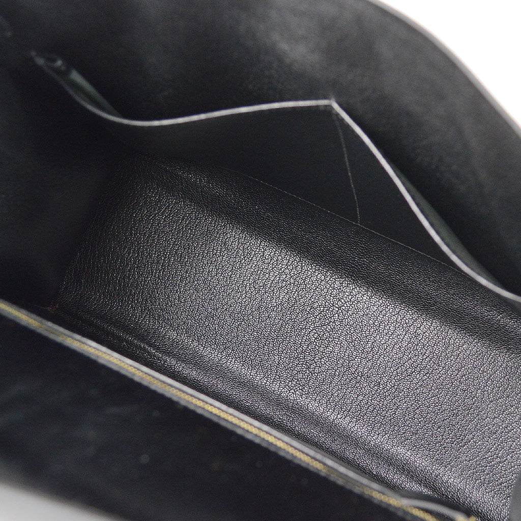 HERMES KELLY GUILLOCHE 32 SELLIER Black Box Calf