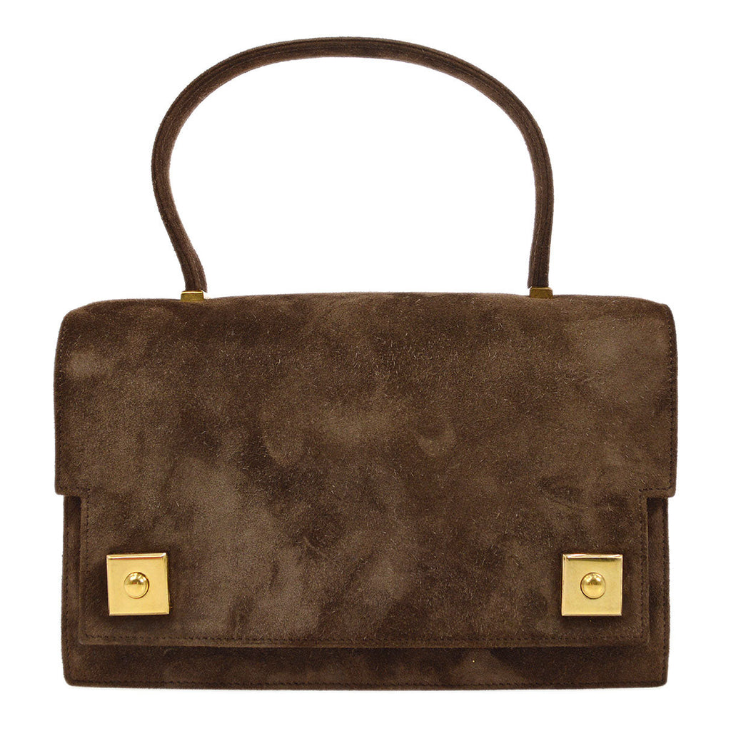 HERMES 1986 PIANO Veau Velour Doblis Brown