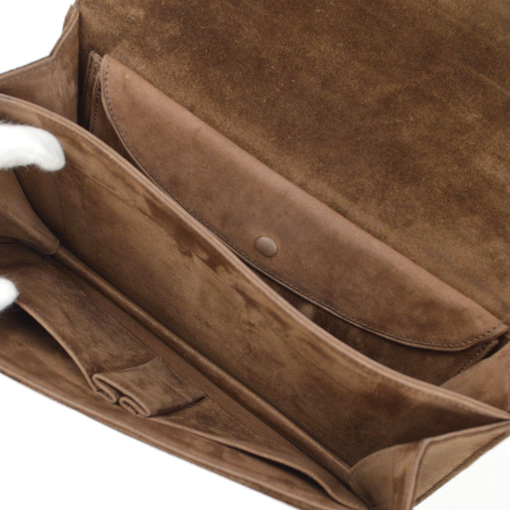 HERMES 1986 PIANO Veau Velour Doblis Brown
