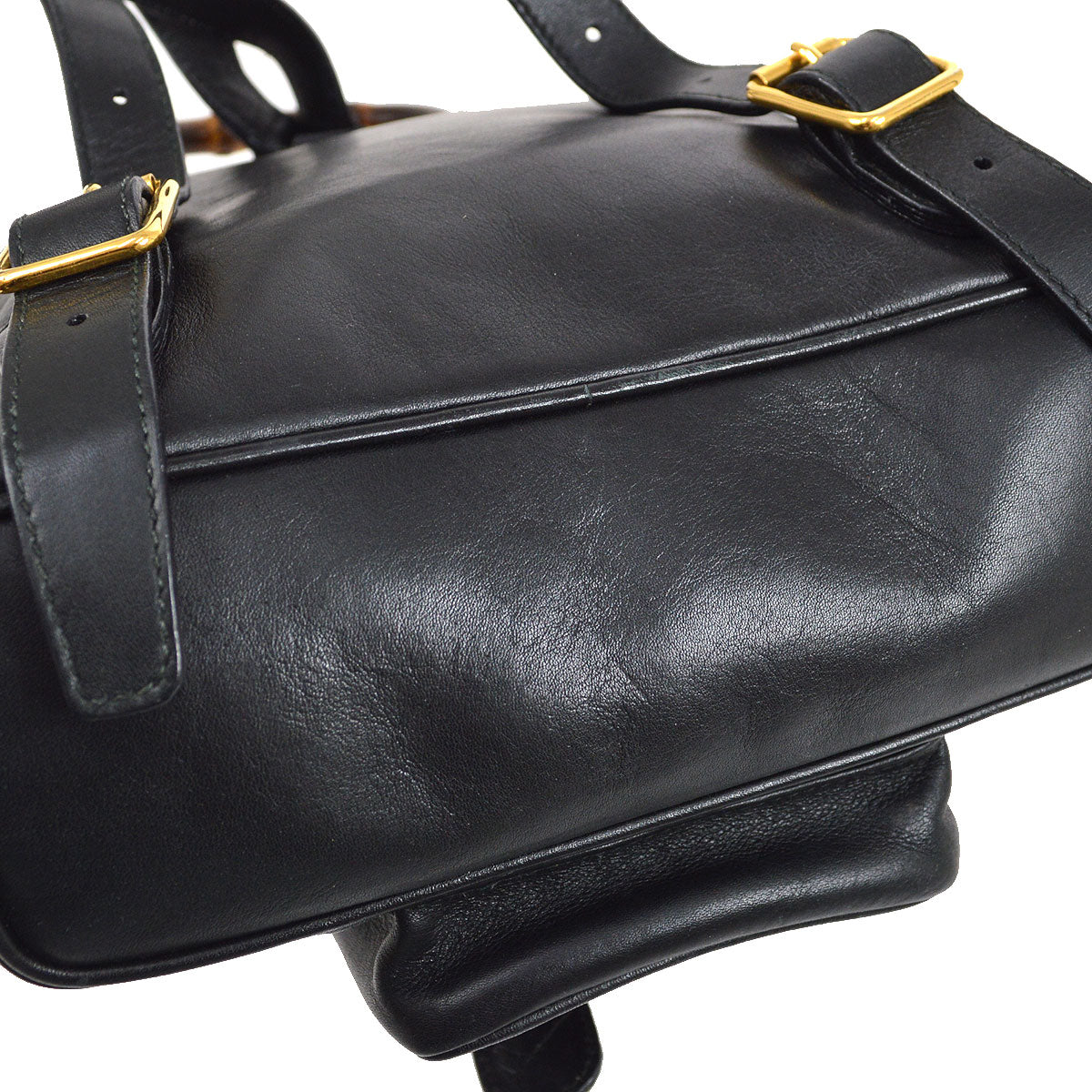 GUCCI 1980s Bamboo Backpack Black