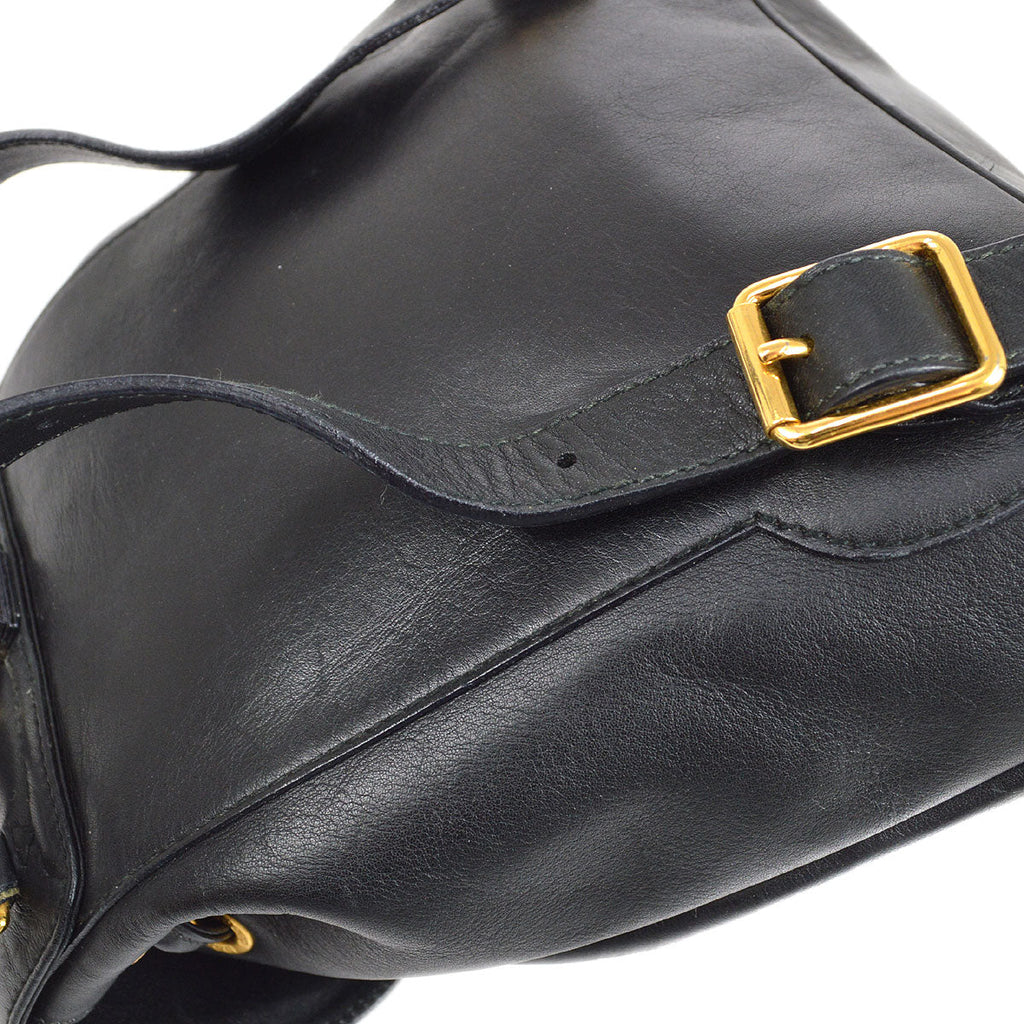 GUCCI 1980s Bamboo Backpack Black