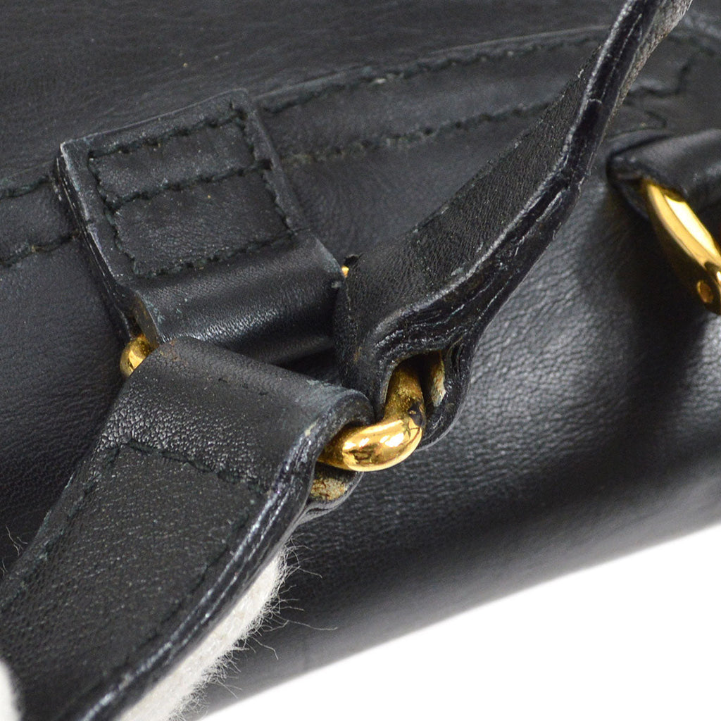 GUCCI 1980s Bamboo Backpack Black