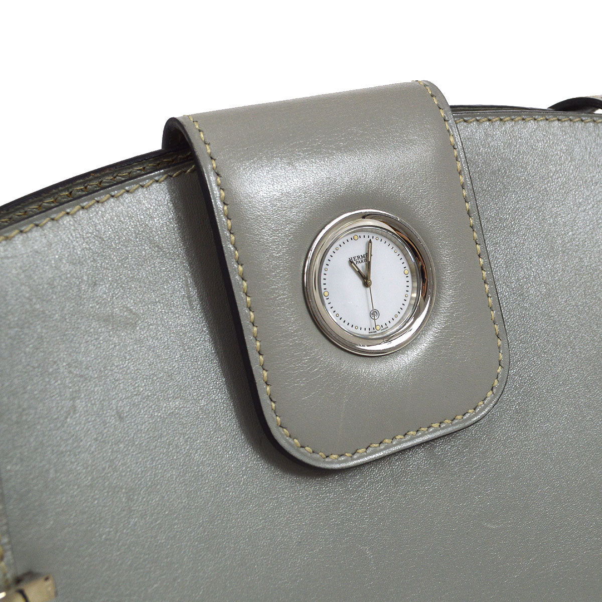 HERMES LIN Box Calf Gray