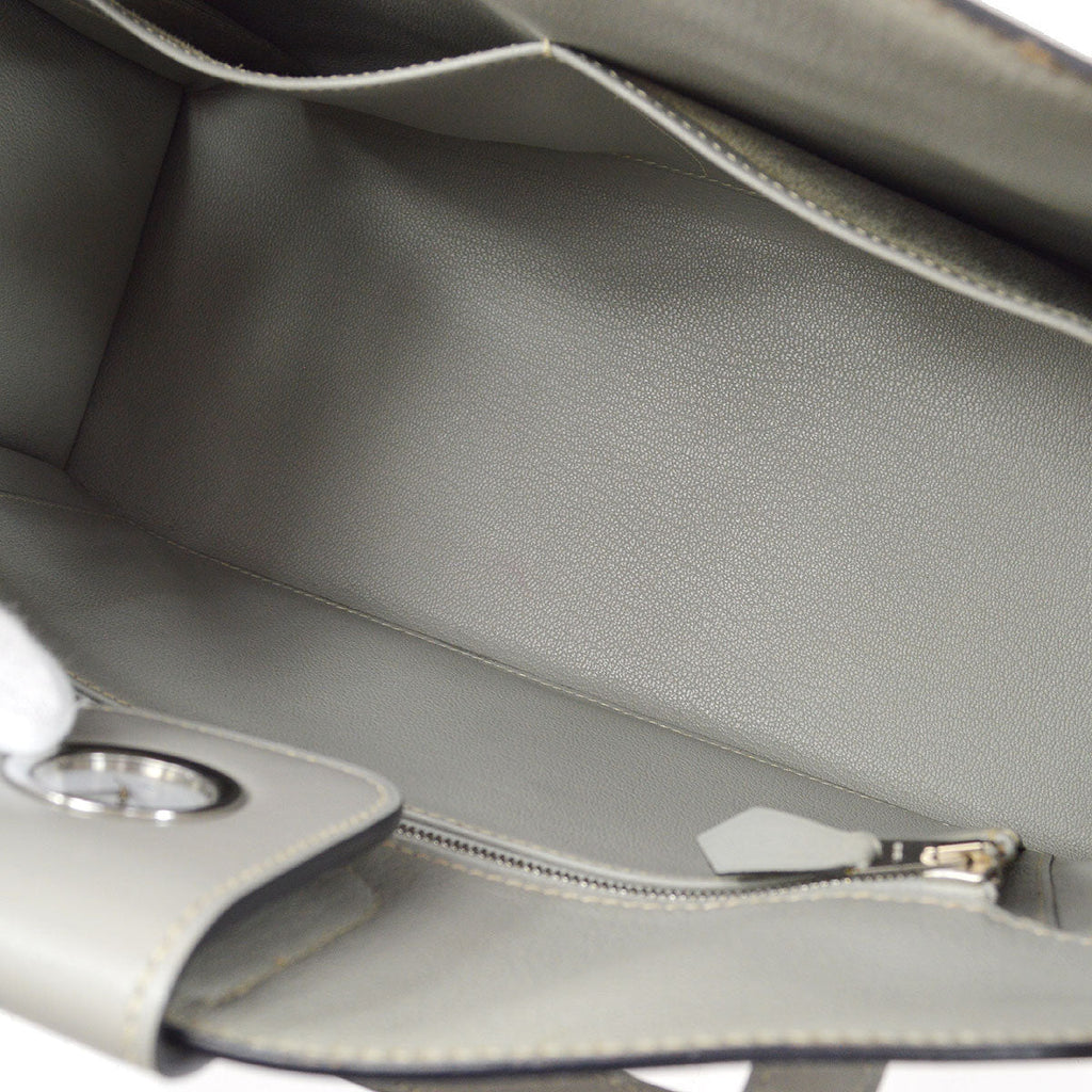 HERMES LIN Box Calf Gray