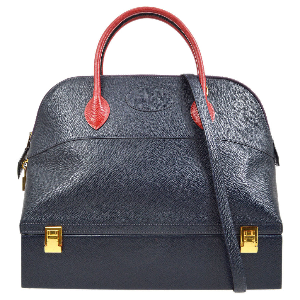 HERMES Macpherson Navy Red Courchevel