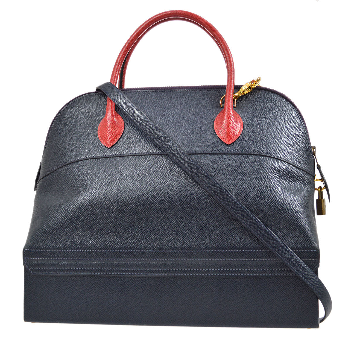 HERMES Macpherson Navy Red Courchevel