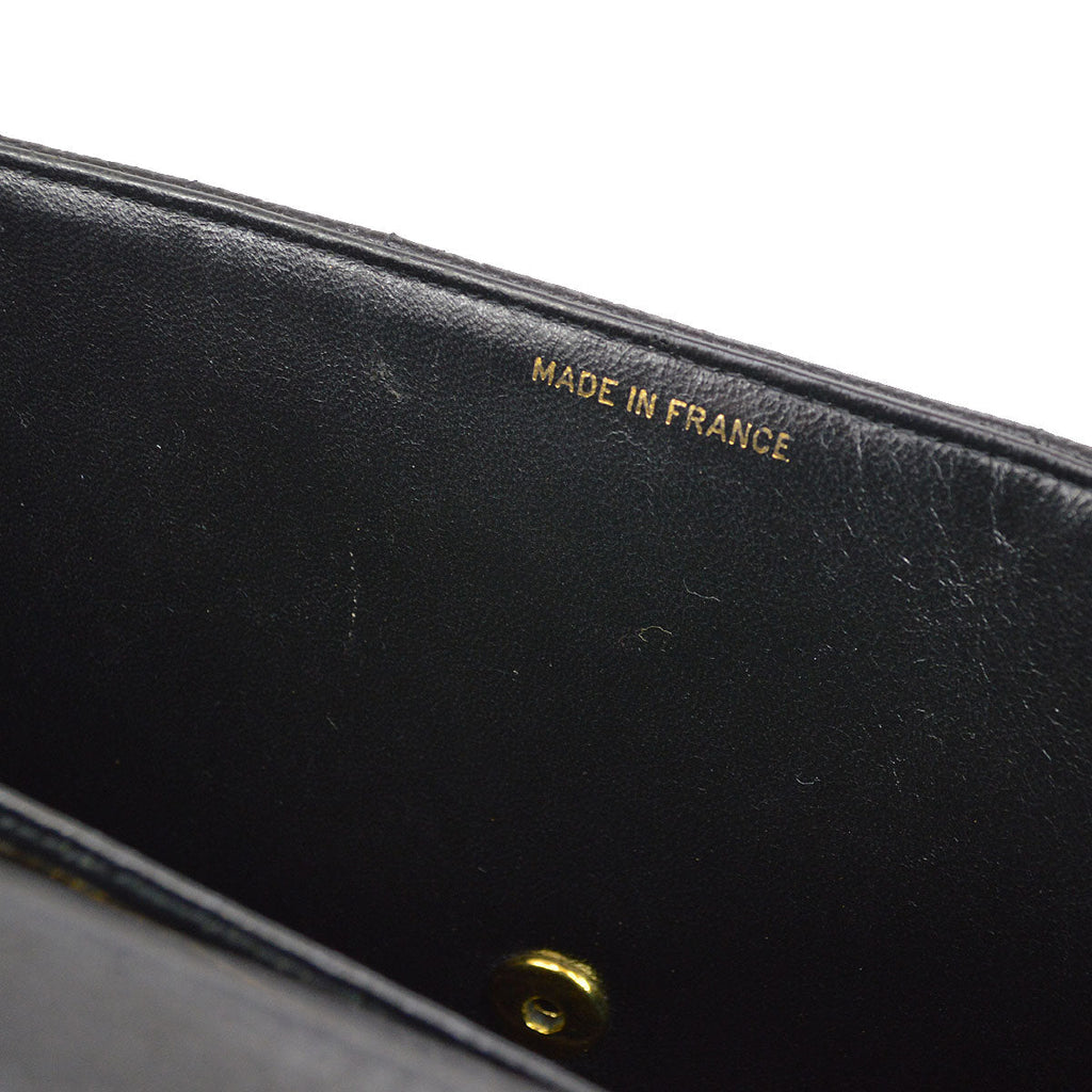 CHANEL 1994-1996 Black Caviar Vertical Classic Flap Jumbo 73576