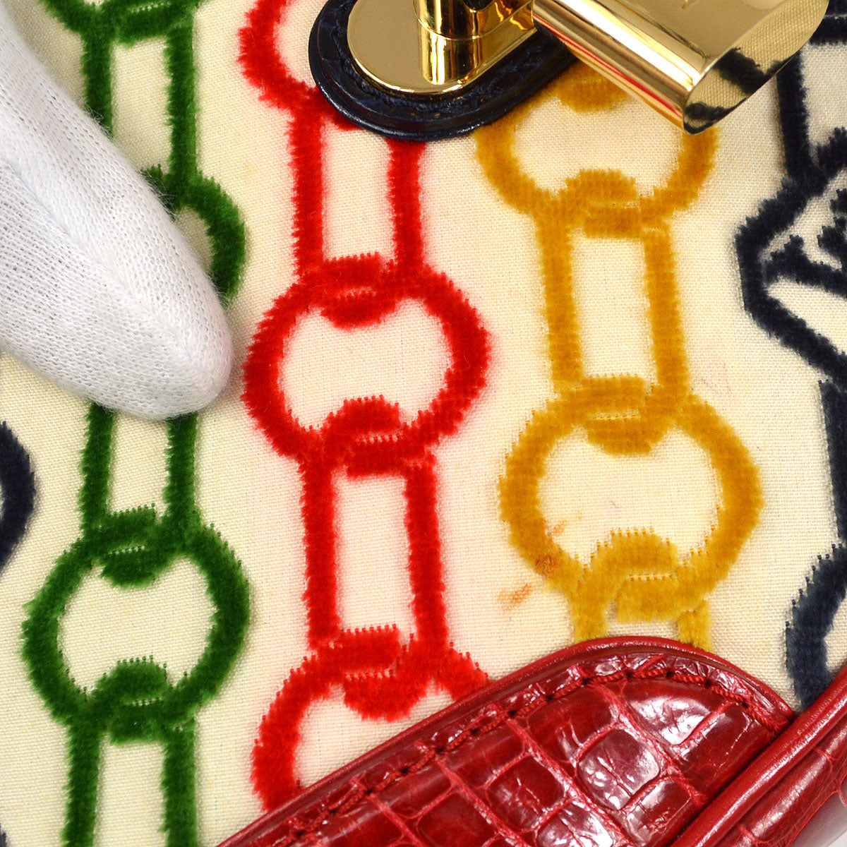 LOUIS VUITTON * 2006 Monogram Dolly Velvet Chains Pochette