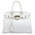 HERMES  BIRKIN 30 White Taurillon Clemence