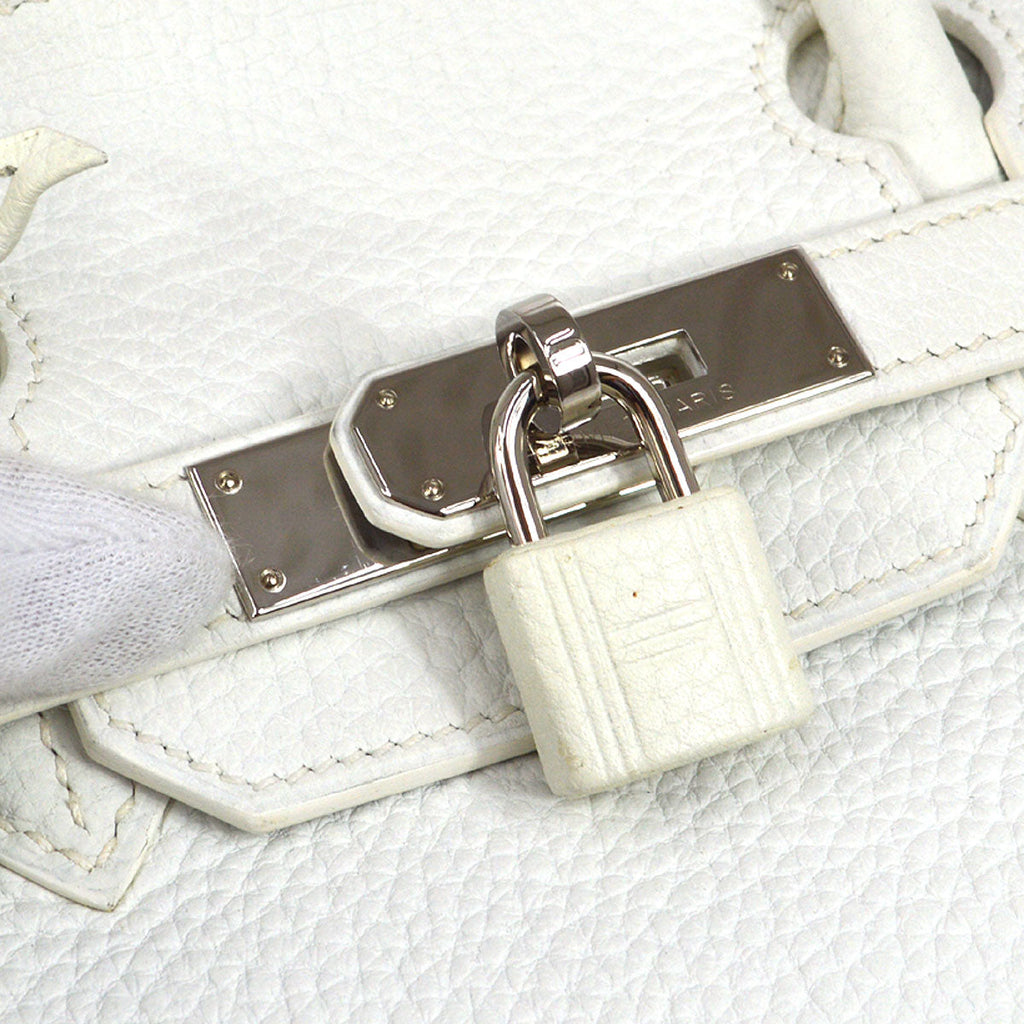HERMES  BIRKIN 30 White Taurillon Clemence