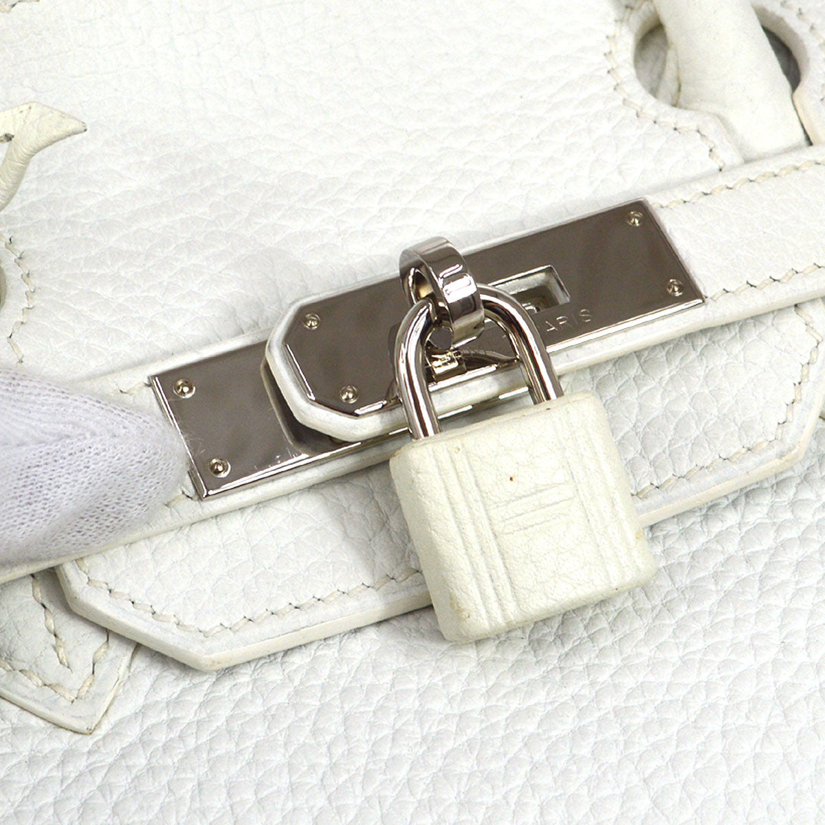 HERMES  BIRKIN 30 White Taurillon Clemence