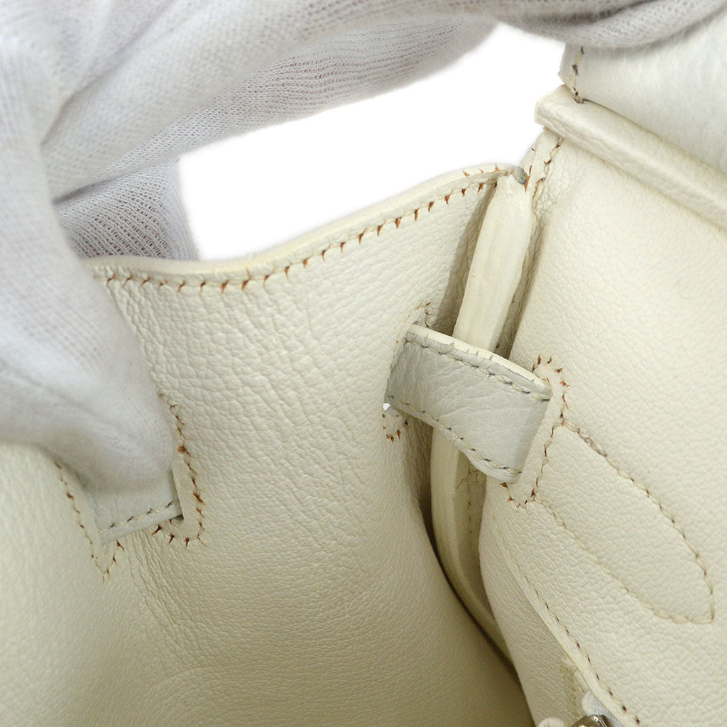 HERMES  BIRKIN 30 White Taurillon Clemence
