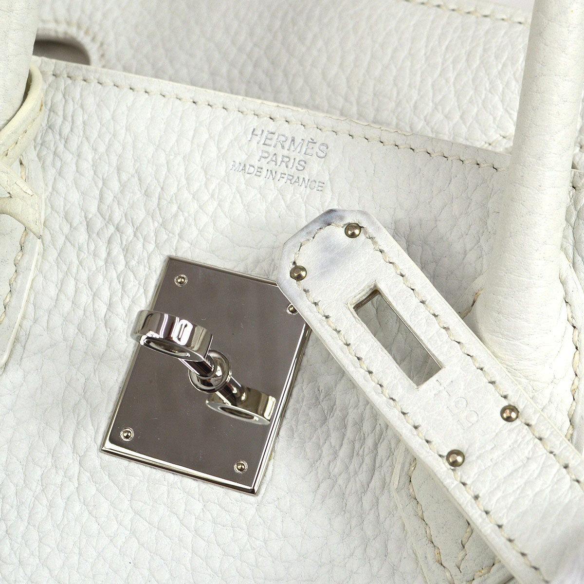 HERMES  BIRKIN 30 White Taurillon Clemence