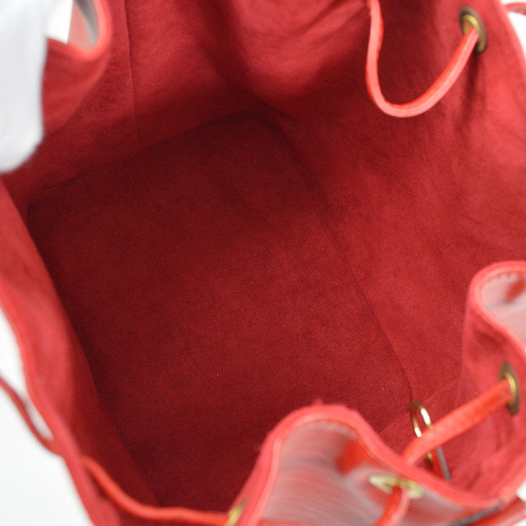 LOUIS VUITTON 2000 PETIT NOE DRAWSTRING SHOULDER BAG RED EPI M44107
