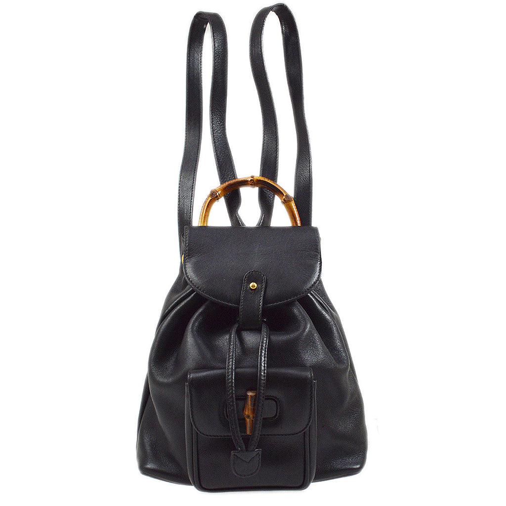 GUCCI 1980s Bamboo Backpack Small