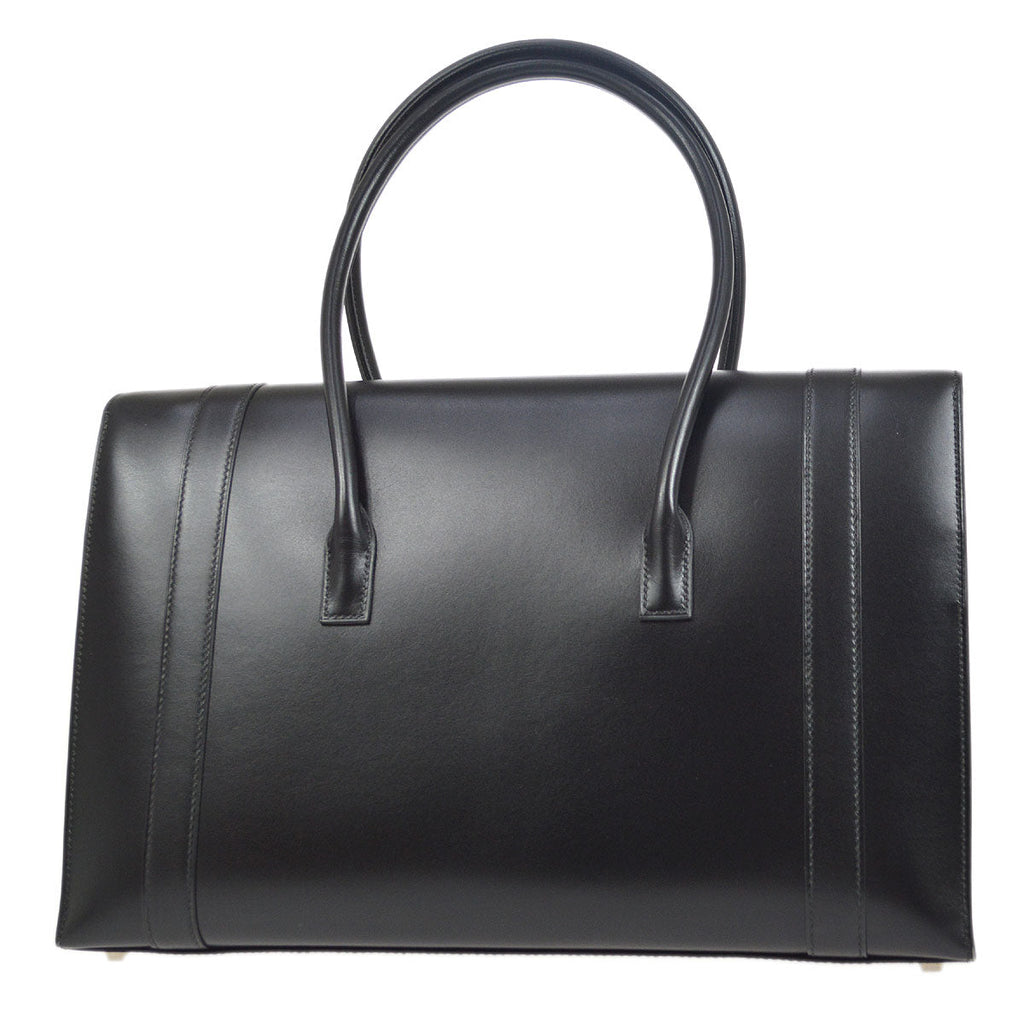 HERMES DRAG 2 37 Handbag Black Box Calf
